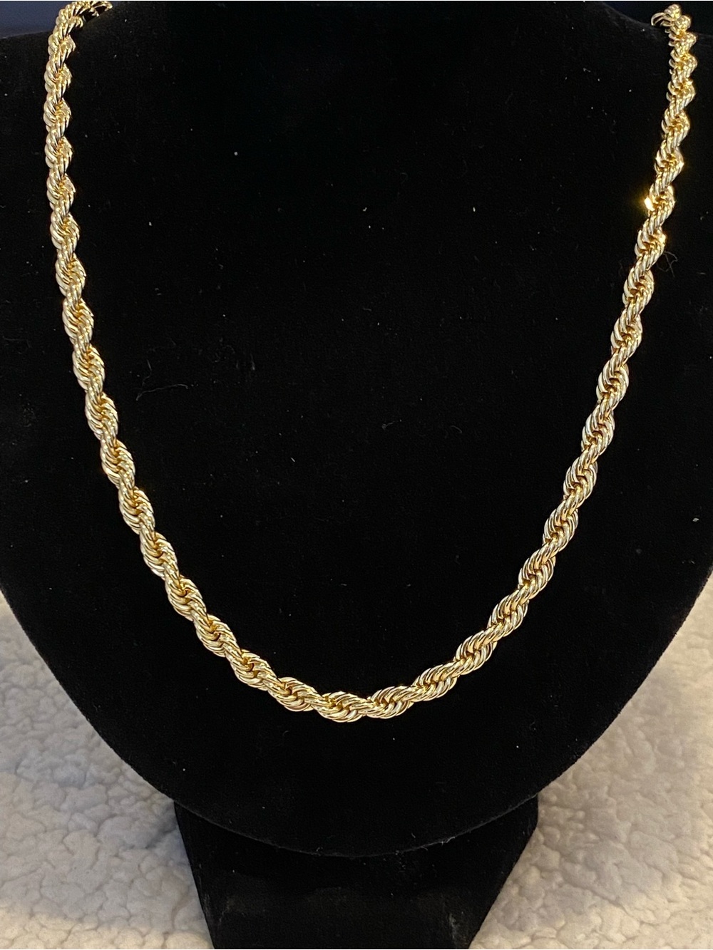Gold-tone Rope Chain Necklace
